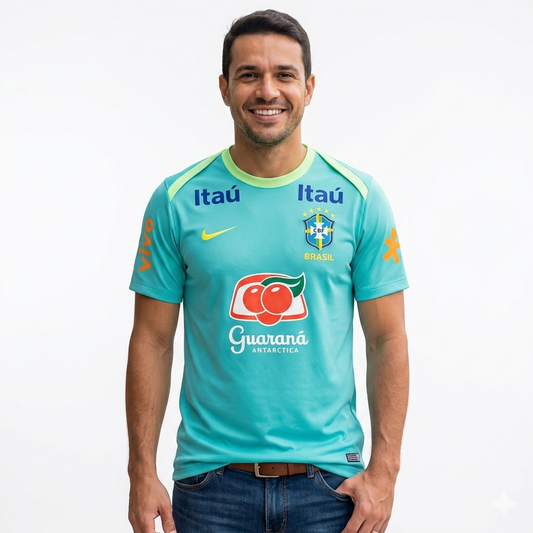 Camisa Seleção Brasileira 2026 Treino Azur Turquesa